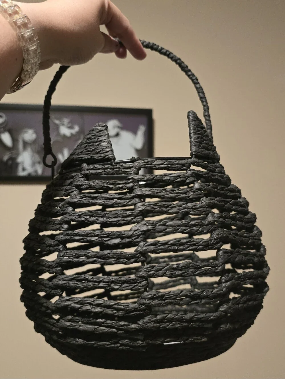 NEW 2026 Target Bullseye Playground Black Cat Halloween Woven Storage Basket
